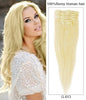 9pc Human Hair Clip in Hair Extension